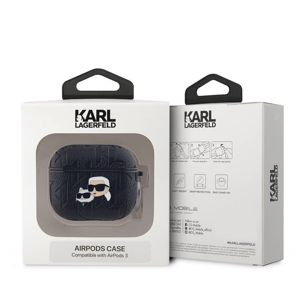 Airpods 3. Nesil Kılıf Karl Lagerfeld Orjinal Lisanslı Monogram Silikon Kılıf