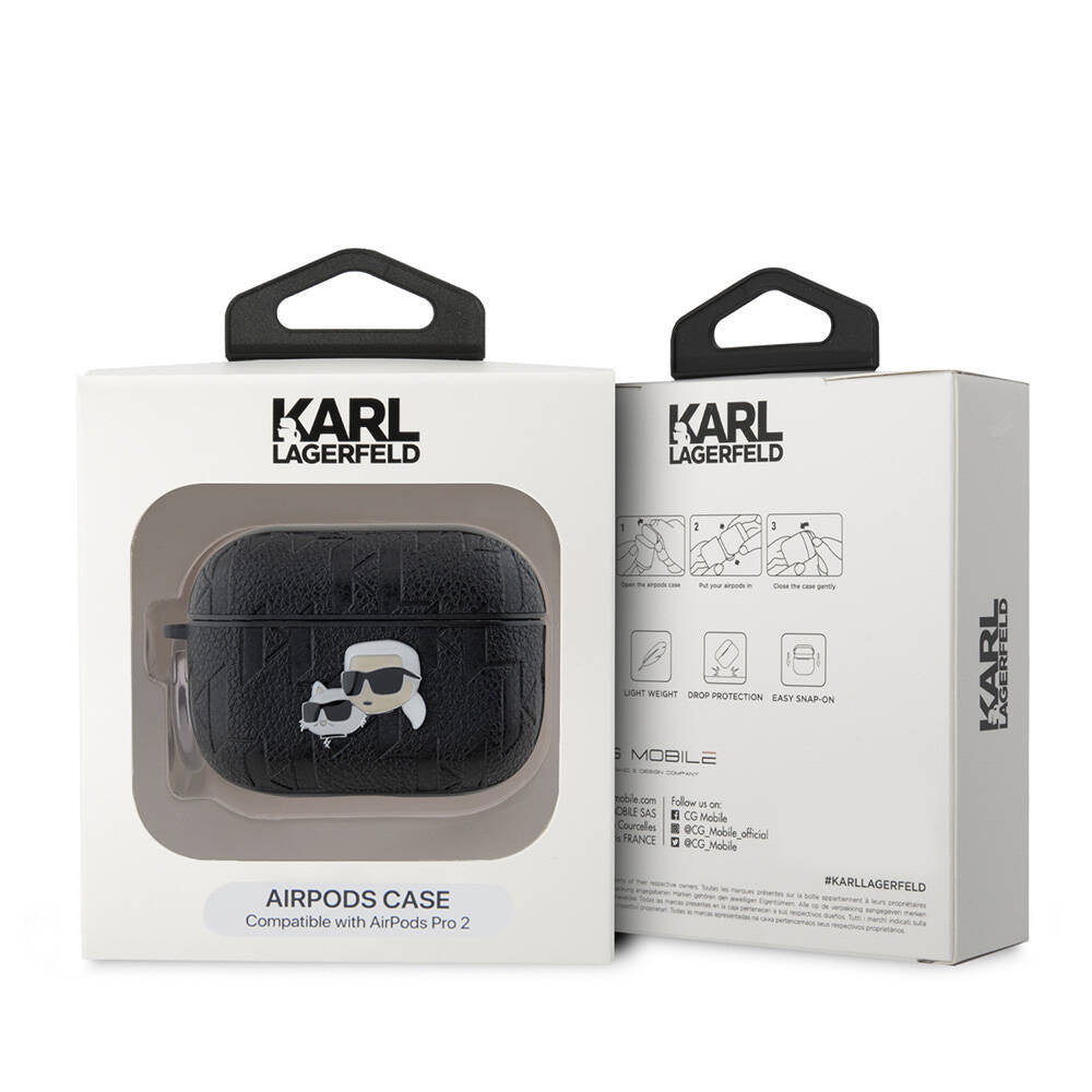 Airpods Pro 2 Kılıf Karl Lagerfeld Orjinal Lisanslı Monogram Silikon Kılıf