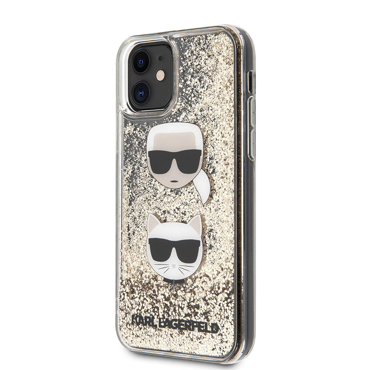 iPhone 11 Kılıf Karl Lagerfeld Sıvılı Simli K&C Head Dizayn Kılıf