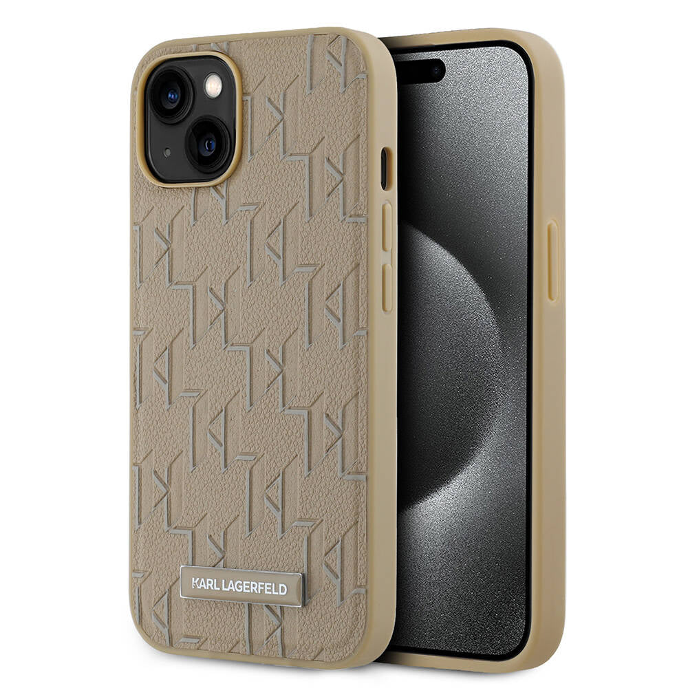 iPhone 14 Kılıf Karl Lagerfeld Orjinal Lisanslı M-safe Şarj Özellikli KL Yazılı Hot Stamp Kılıf