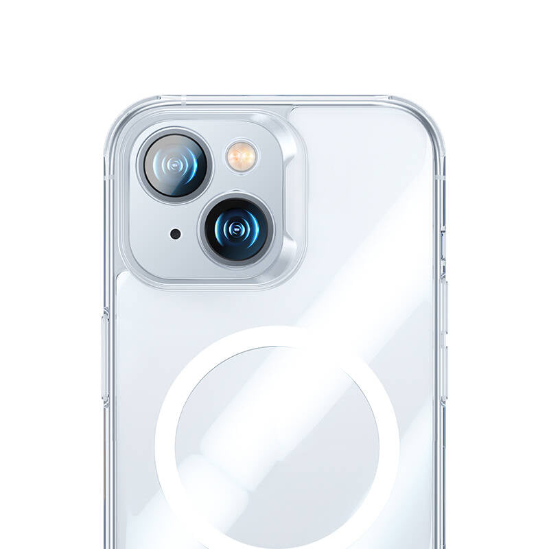 iPhone 14 Kılıf M-safe Şarj Özellikli Benks Magnetic Shiny Glass Serisi Kılıf