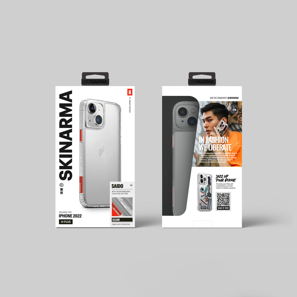 iPhone 14 Kılıf SkinArma Şeffaf Airbag Tasarımlı Saido Kılıf