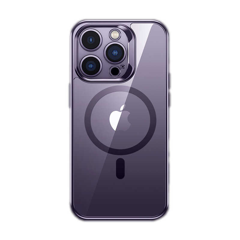 iPhone 14 Pro Kılıf M-safe Şarj Özellikli Cam Yüzey Ekran Koruyuculu Benks Electroplated Kılıf