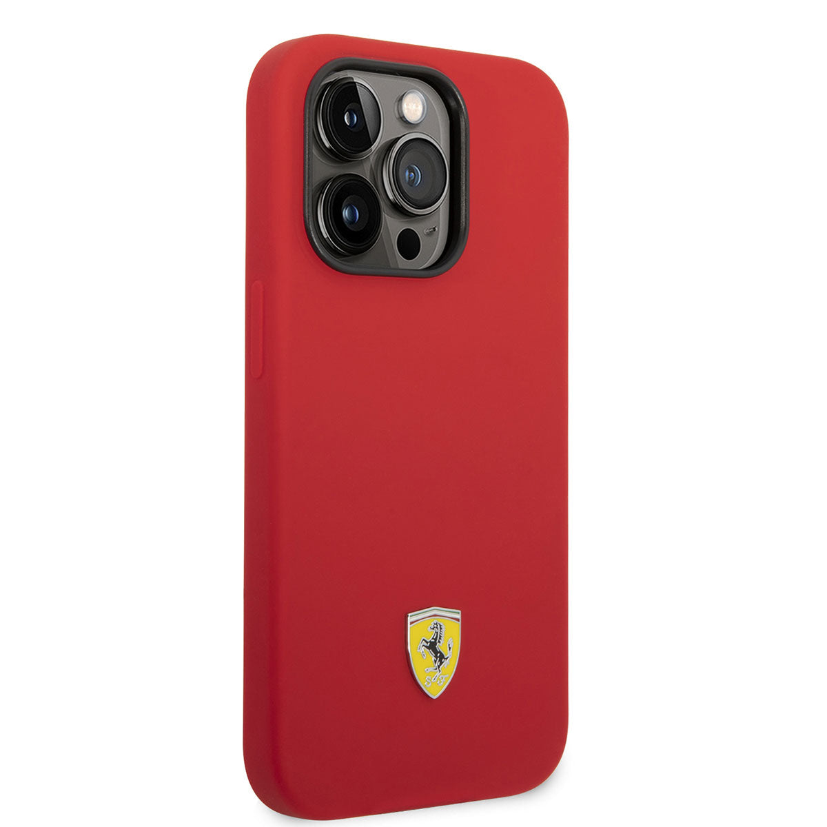 iPhone 14 Pro Max Kılıf Ferrari M-safe Şarj Özellikli Silikon Metal Logo Dizayn Kılıf