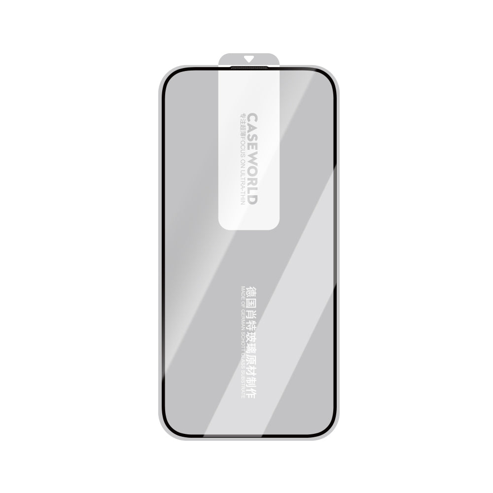 iPhone 15 CaseWorld Ultra-Thin Serisi 0.15mm 2.5D Schott Cam Temperli Ekran Koruyucu