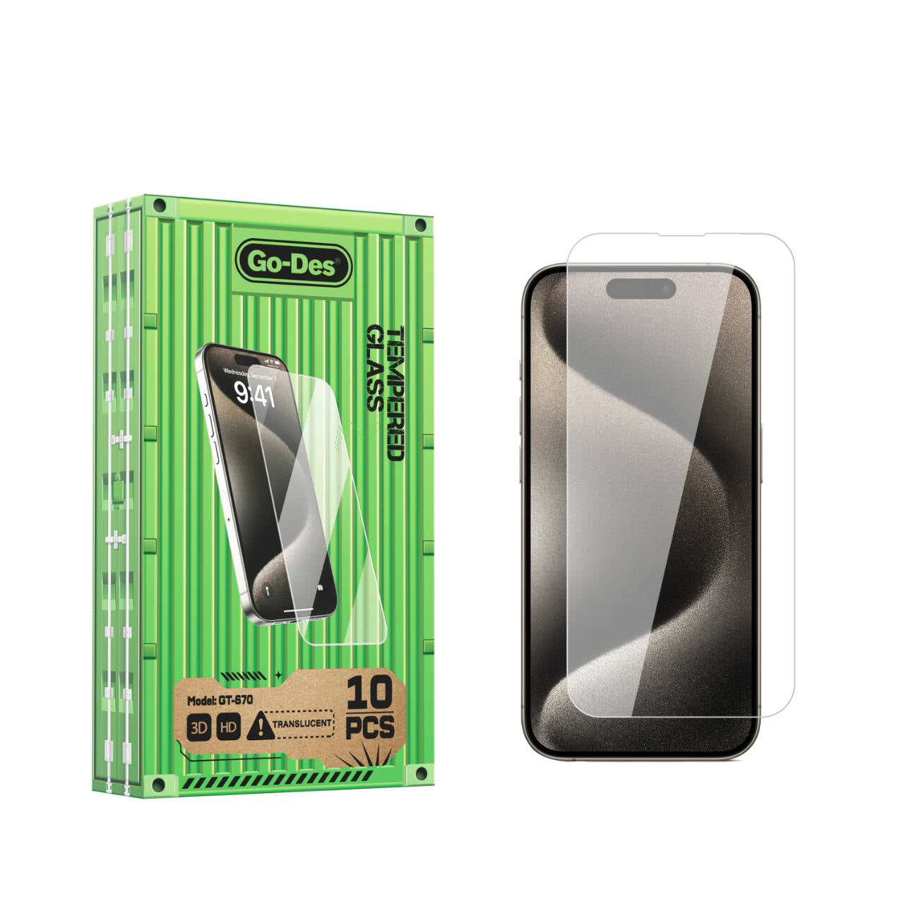 iPhone 15 Plus Go Des Parmak İzi Bırakmayan 9H Oleofobik Bom Glass Ekran Koruyucu
