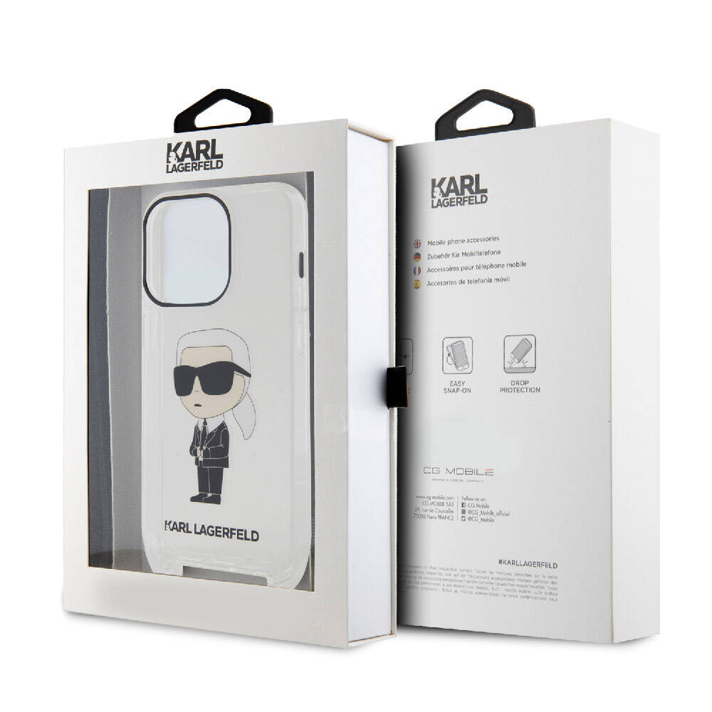 iPhone 15 Pro Kılıf Karl Lagerfeld Orjinal Lisanslı Boyun Askılı Karl İkonik Crossbody Kılıf