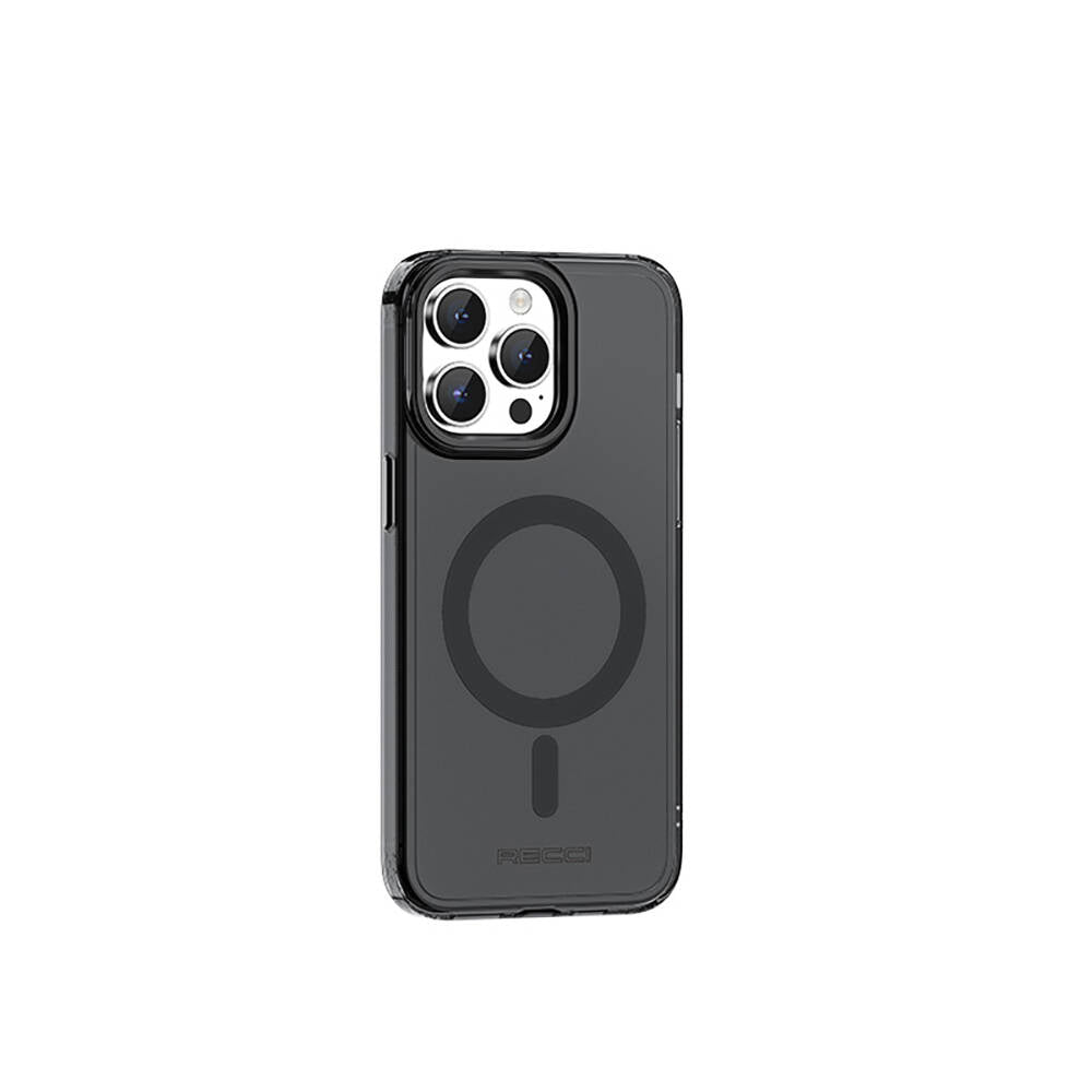 iPhone 15 Pro Max Kılıf M-safe Şarj Özellikli Saydam Arka Yüzey Recci Crystal Color Serisi Kılıf