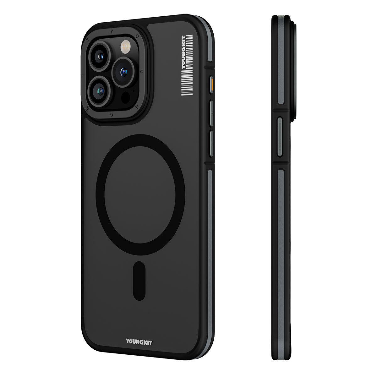 iPhone 15 Pro Max Kılıf M-safe Şarj Özellikli Youngkit Rock Sand Serisi Kılıf