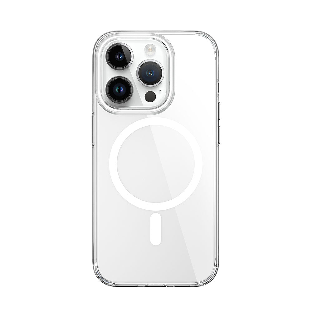 iPhone 15 Pro Max Kılıf Wiwu ZYS-013 M-safe Şarj Özellikli Renkli Kamera Çerçeveli Şeffaf Jelly Kılıf