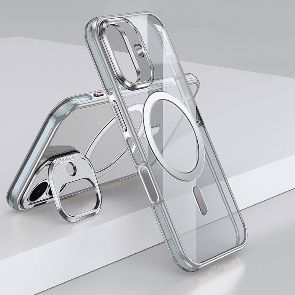 iPhone 16 Kılıf M-safe Şarj Özellikli Wlons Standlı Efsane Kılıf