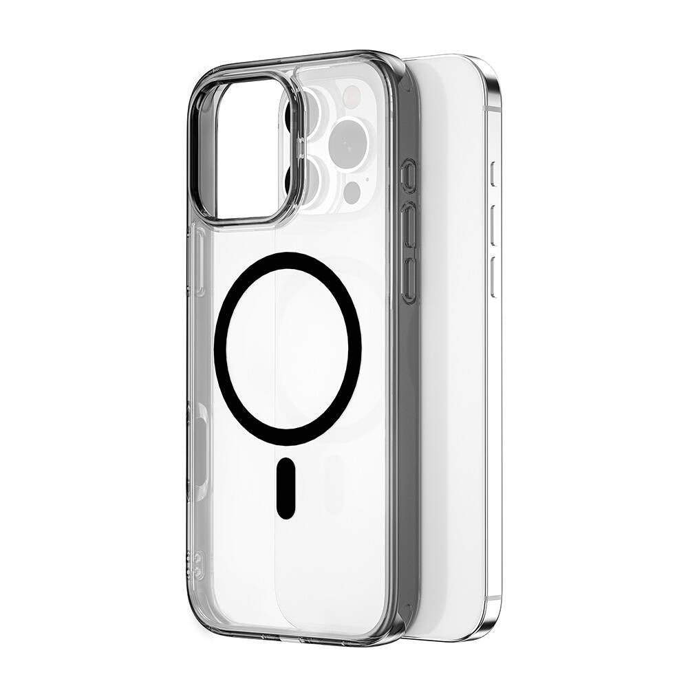 iPhone 16 Pro Kılıf Wiwu MCC-101 iShield Pro Serisi M-safe Şarj Özellikli Crystal Sert PC Kılıf