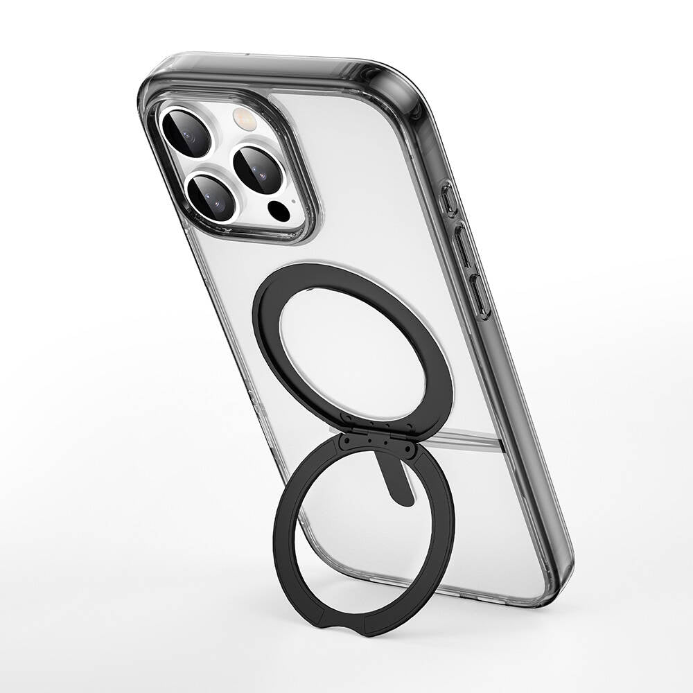 iPhone 16 Pro Kılıf Wiwu MCC-201 iShield Ultra Serisi M-safe Şarj Özellikli Standlı Crystal Sert PC Kılıf