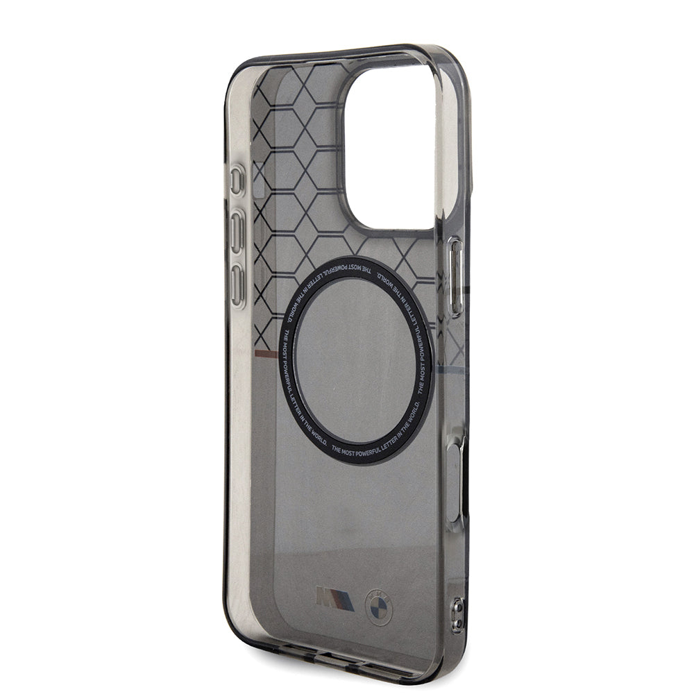 iPhone 16 Pro Max Kılıf BMW Magsafe Şarj Özellikli Transparan M Dizayn Orjinal Lisanslı Kılıf