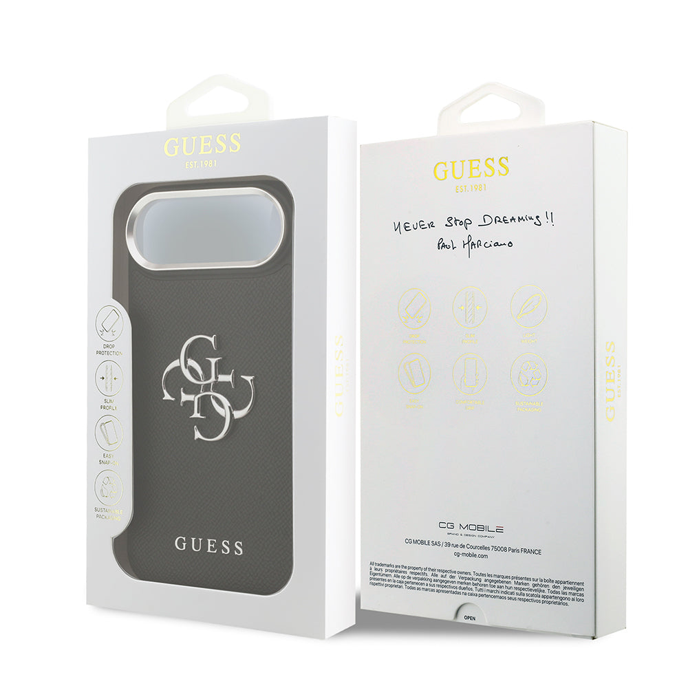 iPhone 17 Air Kılıf Guess Orjinal Lisanslı PU Deri 4G Büyük Metal Logo Dizaynlı Kılıf