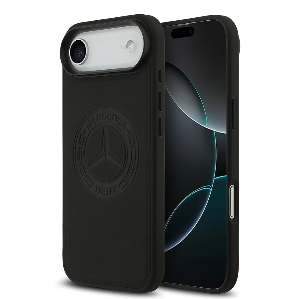 iPhone 17 Air Kılıf Mercedes Benz Orjinal Lisanslı M-safe Şarj Özellikli Hakiki Deri Nostaljik Yıldız Dizayn Kılıf