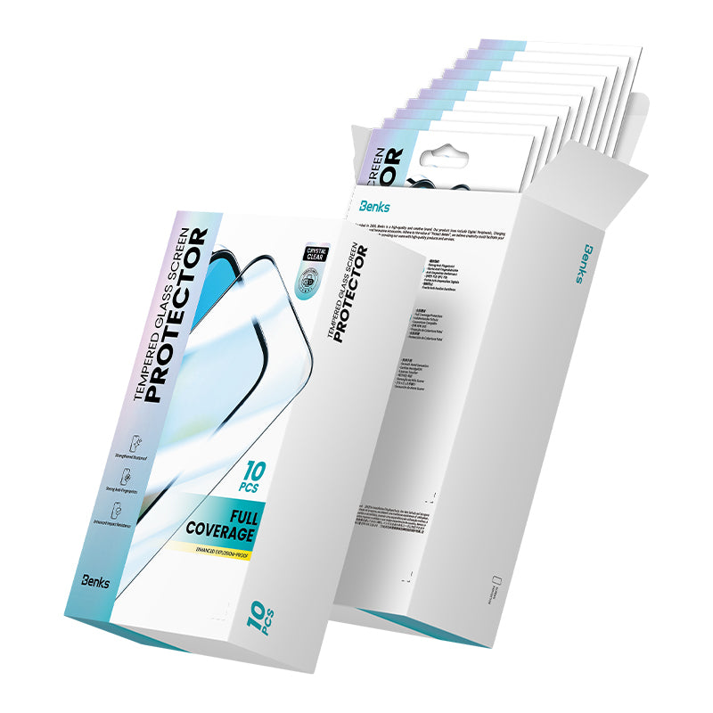 iPhone 17 Hidrofobik Ve Oleofobik Özellikli Benks 0.3mm Air Shield Ekran Koruyucu 10'lu Paket