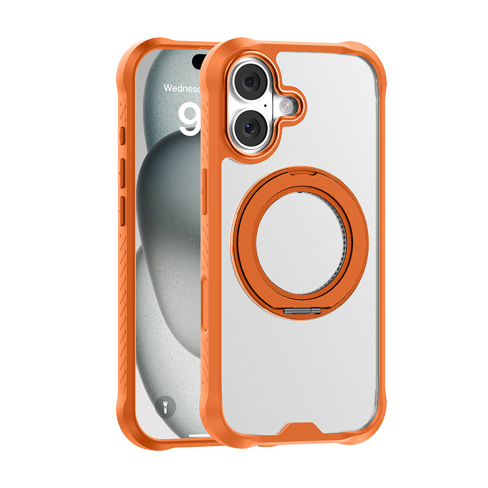 iPhone 17 Kılıf M-safe Şarj Özellikli Parmak Ring Standlı Airbag Tasarımlı Mutural Obsidian Serisi Kılıf