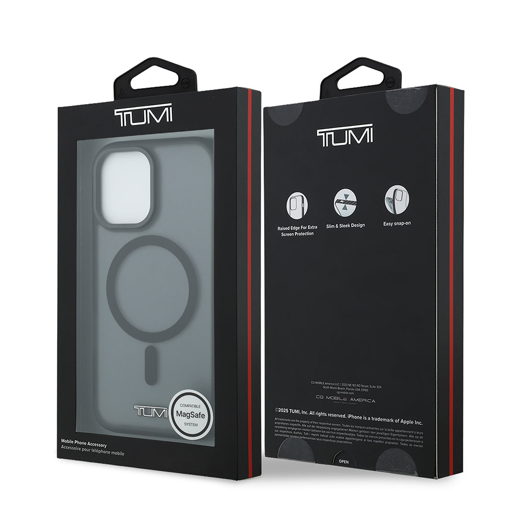 iPhone 17 Kılıf TUMI Orjinal Lisanslı M-safe Şarj Özellikli Buzlu Transparan Kılıf