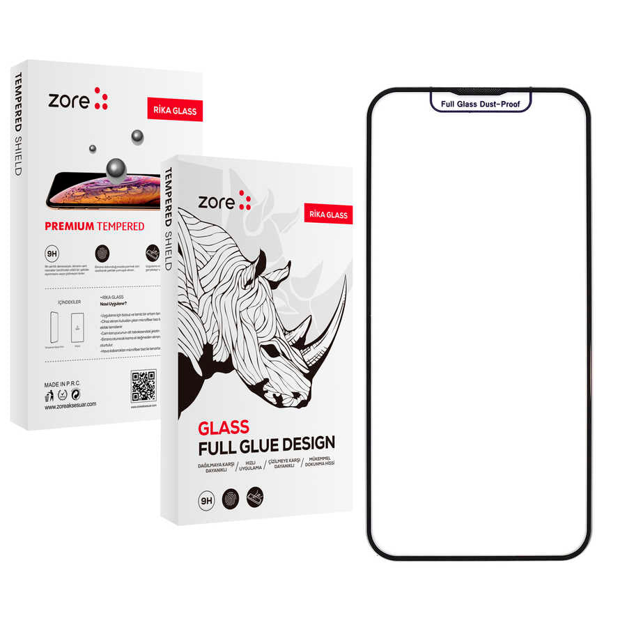 Apple iPhone 17E Zore Rika Premium Temperli Cam Ekran Koruyucu