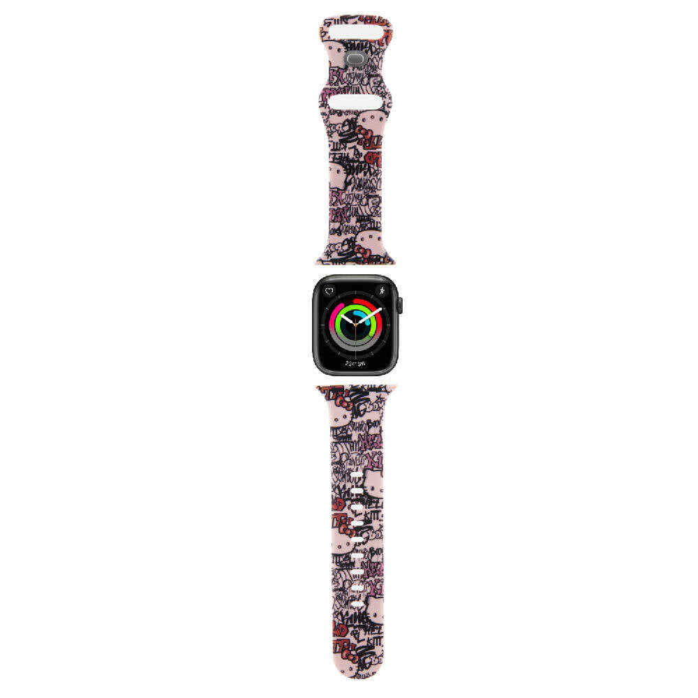 Watch 41mm Hello Kitty Orjinal Lisanslı Etiket Graffiti Silikon Kordon