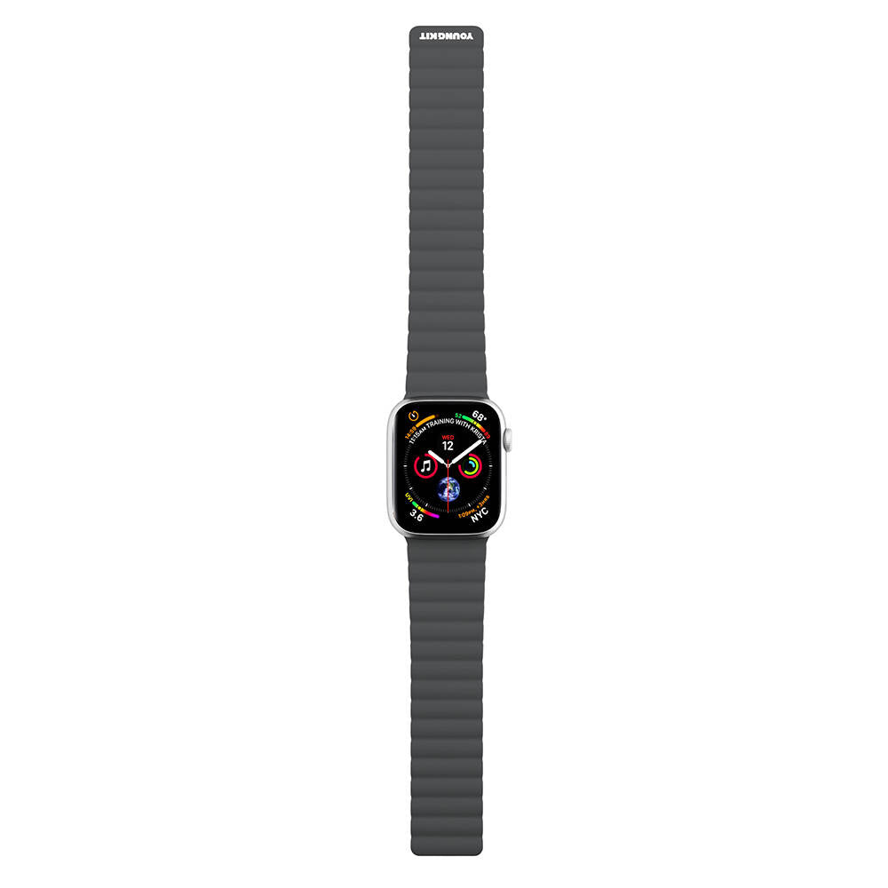 Watch 44mm Kordon Youngkit Classical Magnetik Tak Çıkar Silikon Strap Kayış