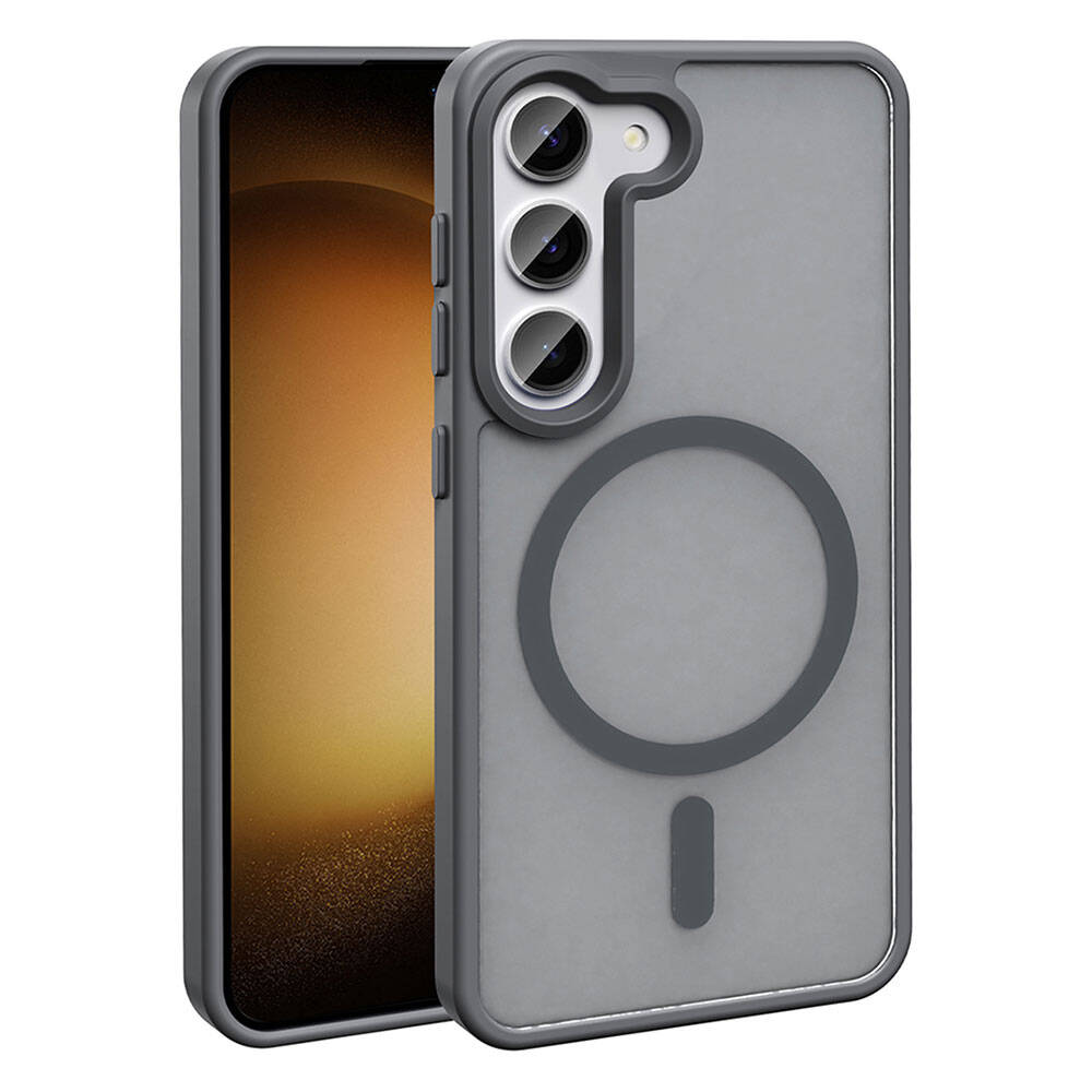 Galaxy S23 Kılıf M-safe Şarj Özellikli Mat Arka Yüzey Zore Sio Kılıf