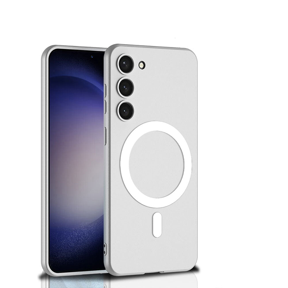 Galaxy S23 Kılıf Wireless Şarj Özellikli Zore Kıpta M-safe Silikon Kılıf