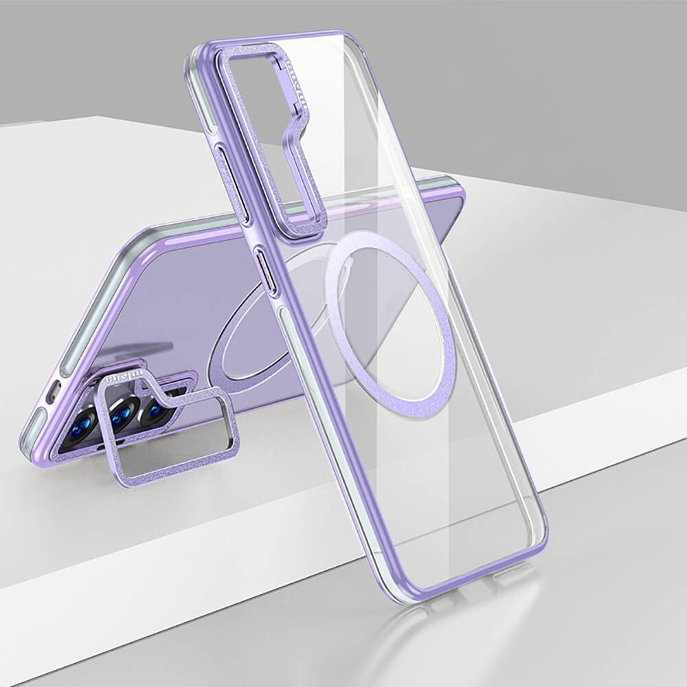 Galaxy S24 Kılıf M-safe Şarj Özellikli Wlons Standlı Efsane Kılıf