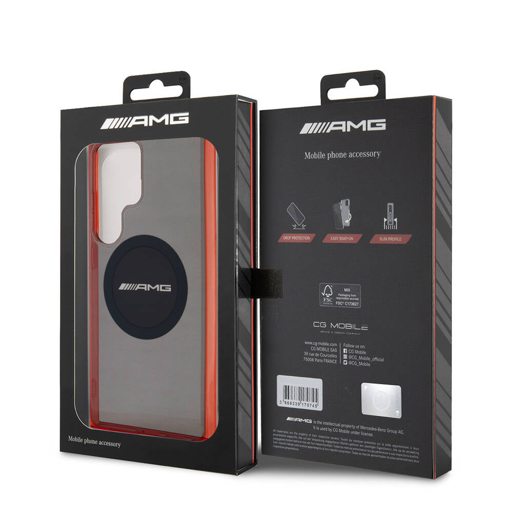 Galaxy S24 Ultra Kılıf AMG Orjinal Lisanslı M-safe Şarj Özellikli Transparan Timeless Kılıf