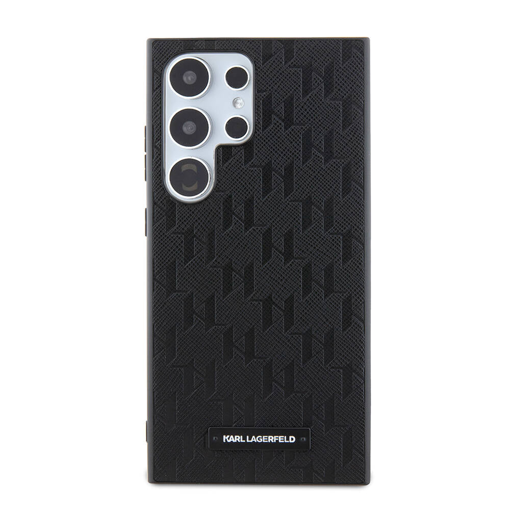 Galaxy S24 Ultra Kılıf Karl Lagerfeld Orjinal Lisanslı Saffiano Monogram Metal Logo Kılıf