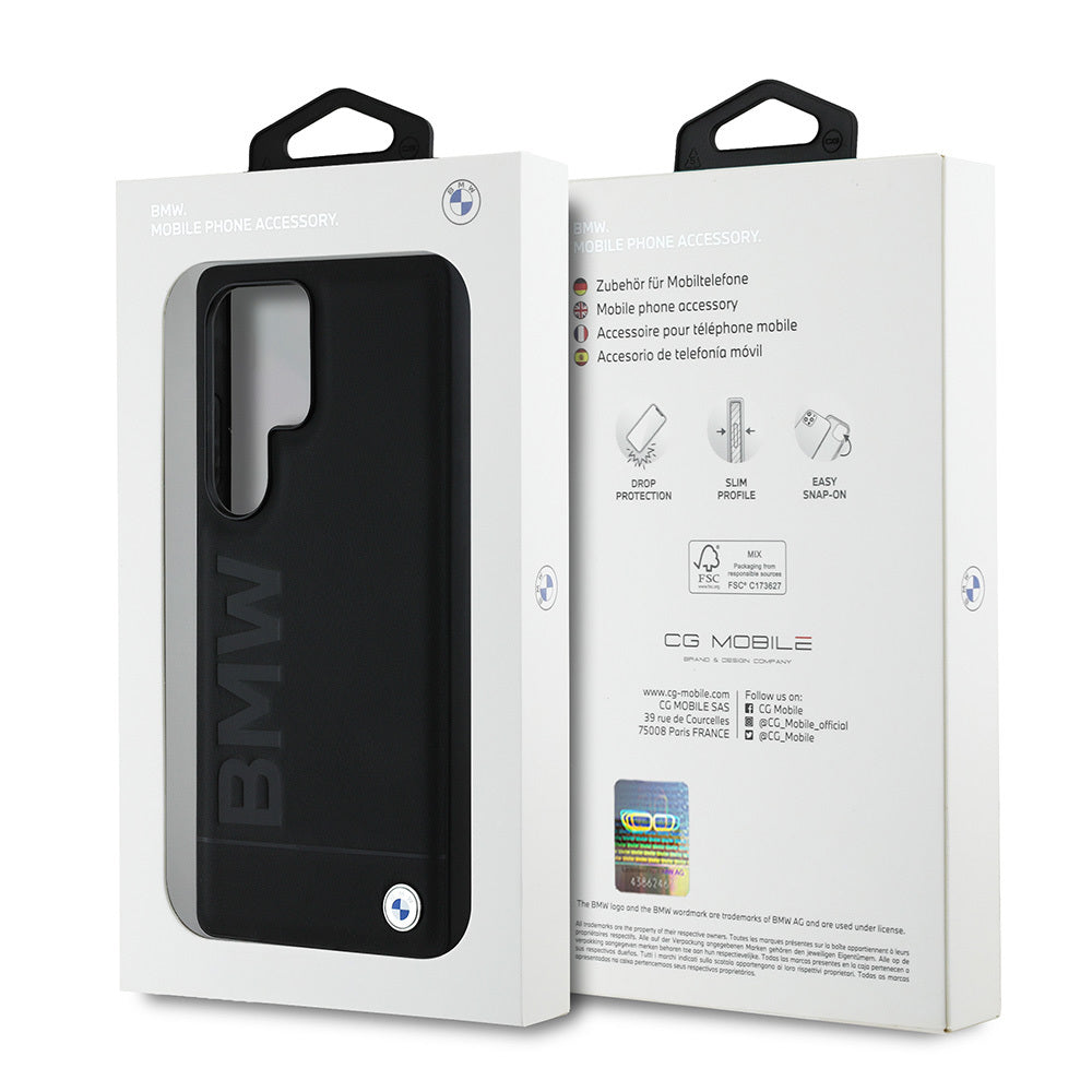 Galaxy S25 Ultra Kılıf BMW Orjinal Lisanslı M-safe Şarj Özellikli Sıcak Damga Logolu Deri Kılıf