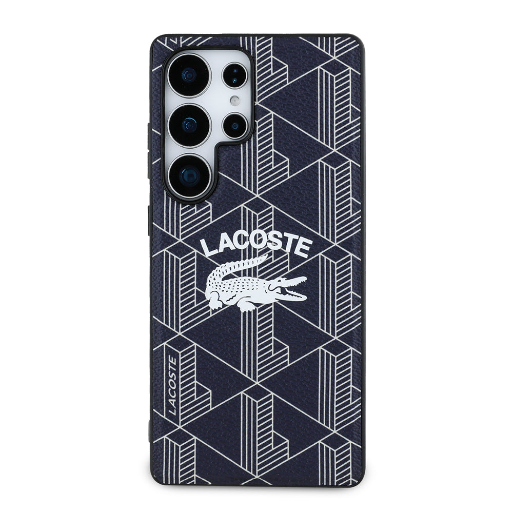 Galaxy S25 Ultra Kılıf Lacoste Orjinal Lisanslı M-safe Şarj Özellikli Mono Vintage Logo Kılıf