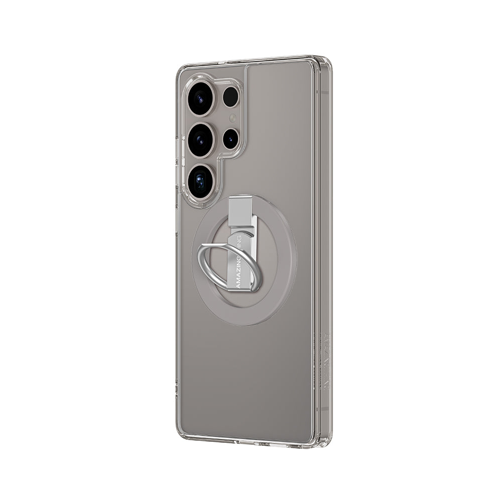 Galaxy S25 Ultra Kılıf M-safe Şarj Özellikli Yüzük Standlı Amazingthing Minimal Grip Serisi Kılıf