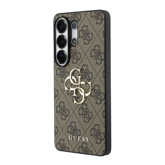 Galaxy S26 Ultra Kılıf Guess Orjinal Lisanslı PU Deri Büyük Metal Logo Dizaynlı Kapak