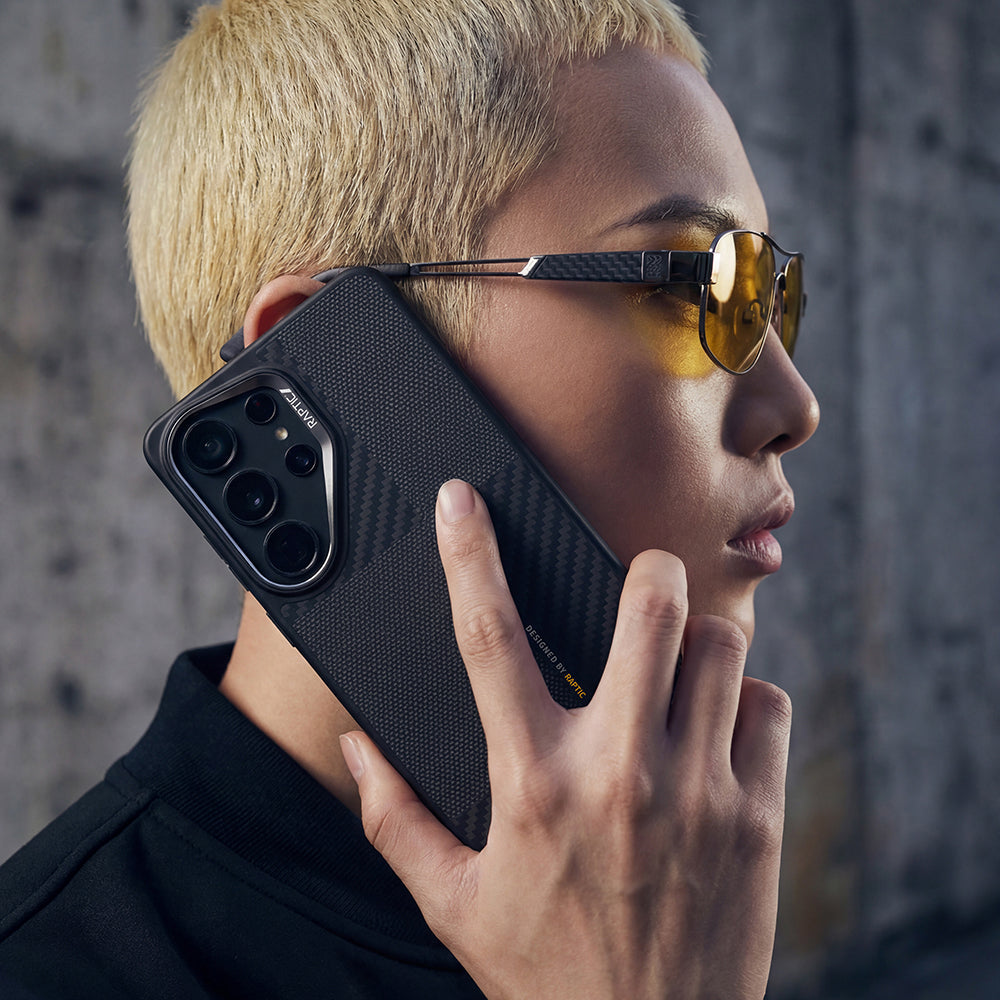 Galaxy S26 Ultra Kılıf M-safe Şarj Özellikli 600D Metal Kamera Çerçeveli Raptic Aramid Dual Serisi Kapak