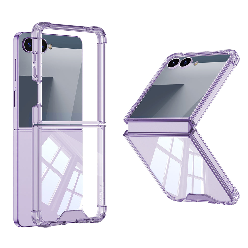 Galaxy Z Flip 7 Kılıf Zore Full Camlı Kıpta Kılıf