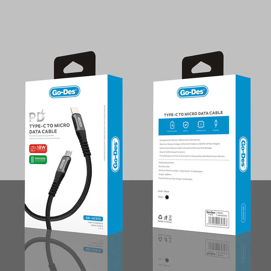 Go Des GD-UC512 PD To Micro Usb Kablo