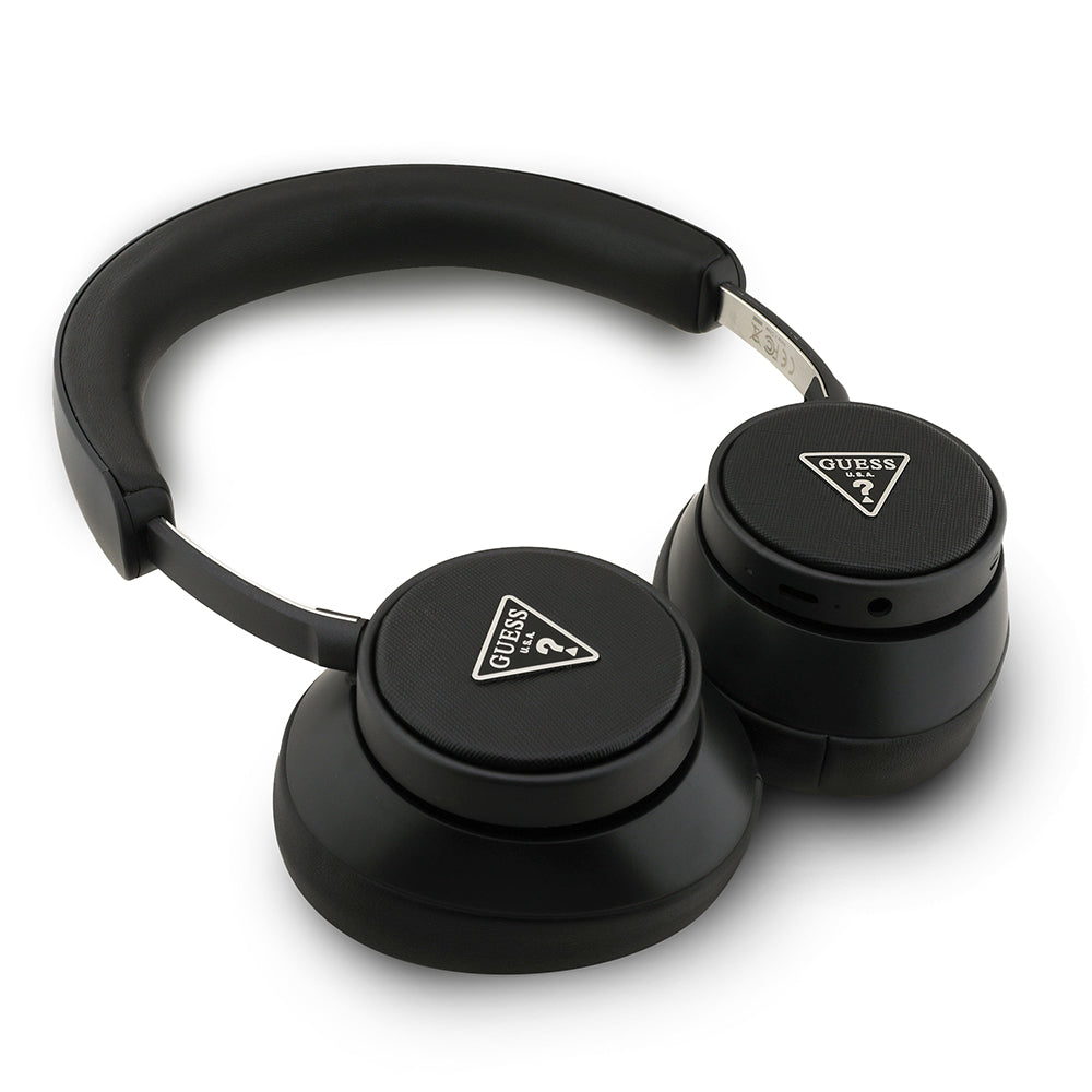Guess Orjinal Lisanslı ENC Üçgen Logolu Saffiano Kulak Üstü Bluetooth Kulaklık