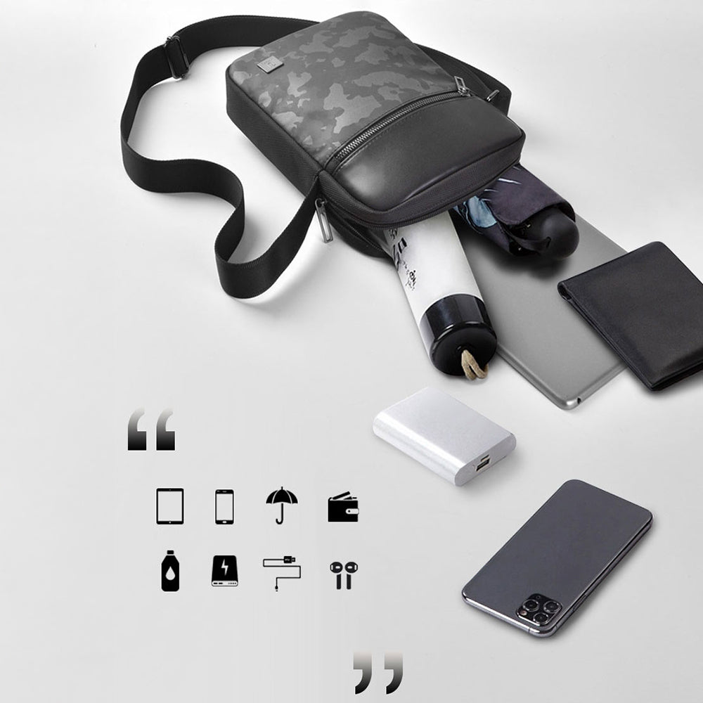 Wiwu Salem Serisi Sling Su Geçirmez Polyester Kumaş Çapraz Askılı Vücut Çantası