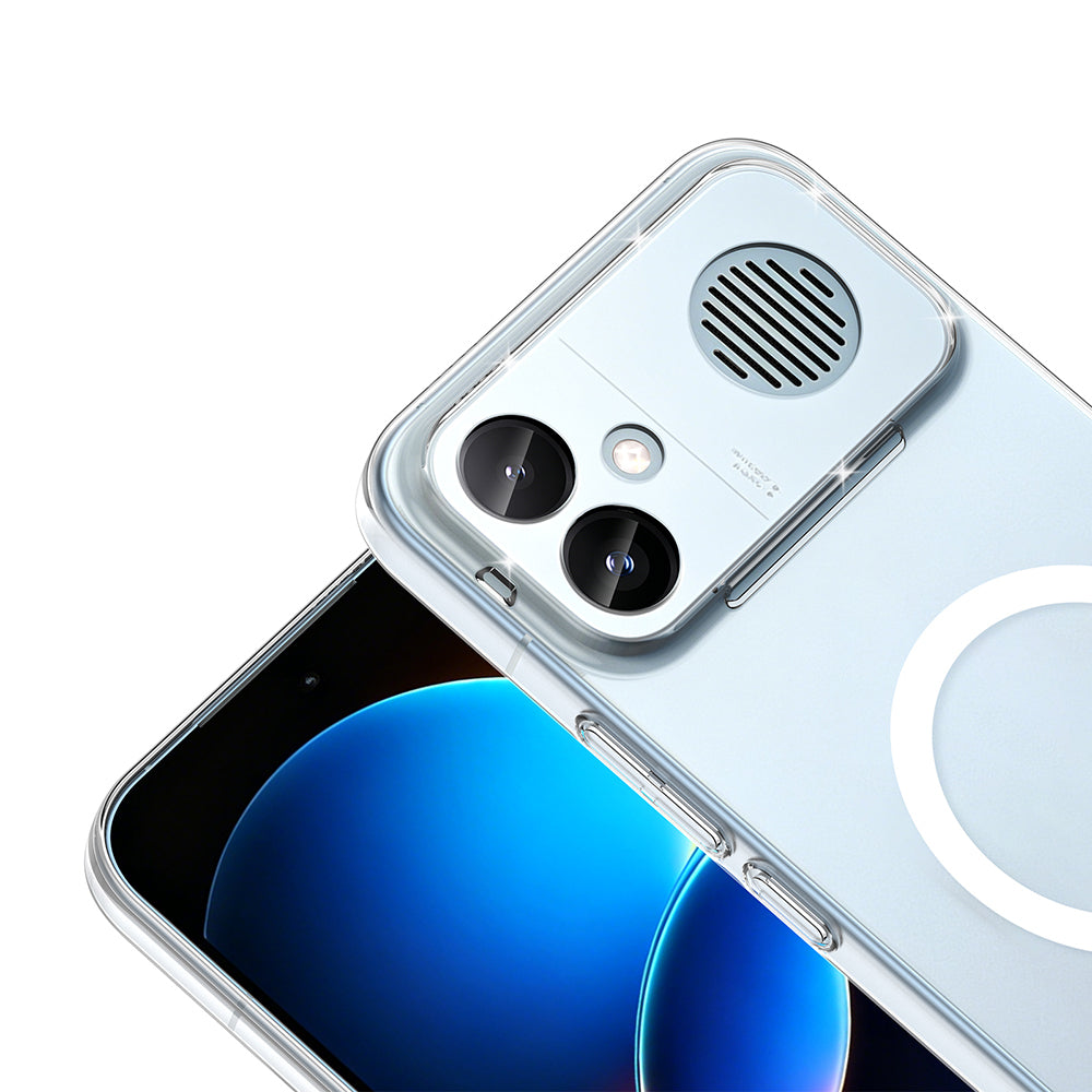 Xiaomi Poco F8 Ultra Kamera Korumalı M-Safe Şarj Özellikli Şeffaf Zore London Sert PC Kapak