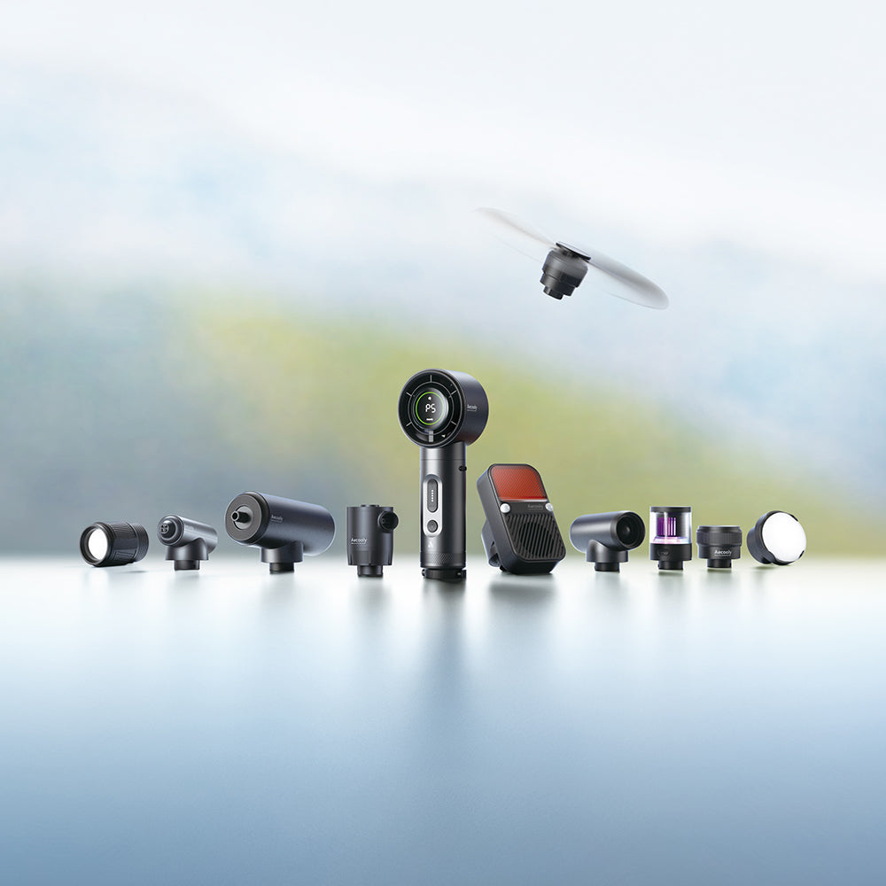 Aecooly OK01 11 in 1 Modüler Kamp Seti Fener Kompresör Powerbank Alarm Modu vb.