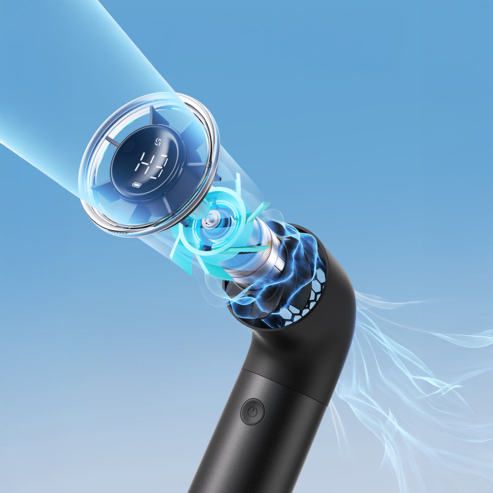 Aecooly PH01 Aero Pro Serisi Dijital LED Göstergeli Portatif Soğutucu El Fanı Siyah