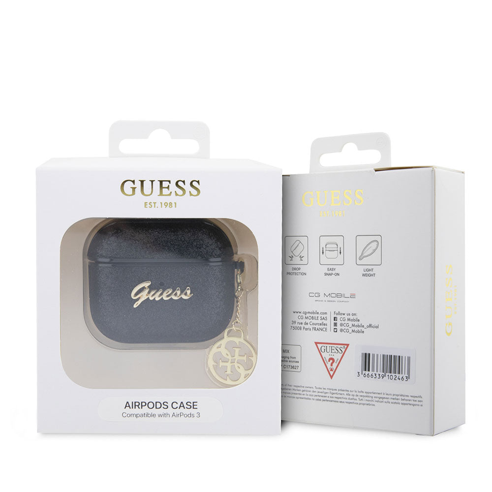 Airpods 3. Nesil Kılıf GUESS Glitter 4G Charm Kılıf