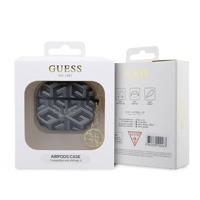 Apple Airpods 3. Nesil Kılıf Guess Orjinal Lisanslı G Cube Desenli 4G Süs Zincirli Kapak Pembe