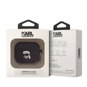 Apple Airpods 3. Nesil Kılıf Karl Lagerfeld Orjinal Lisanslı Karl 3D Silikon Kapak