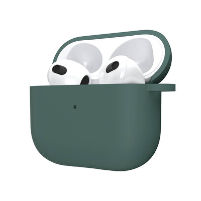 Apple Airpods 3. Nesil Kılıf Yumuşak Dokunuşlu Likit Silikon Tasarımlı Lisanslı Switcheasy Skin Kapak Siyah