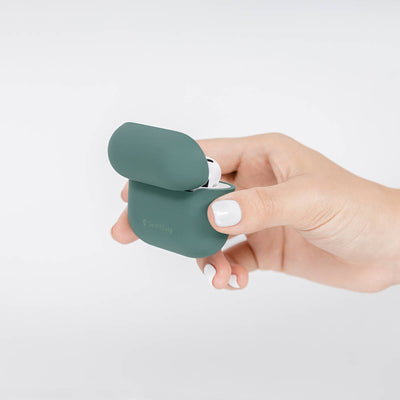 Apple Airpods 3. Nesil Kılıf Yumuşak Dokunuşlu Likit Silikon Tasarımlı Lisanslı Switcheasy Skin Kapak Yeşil