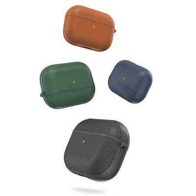 Apple Airpods 3.Nesil Kılıf Wiwu Calfskin Kılıf Kahverengi