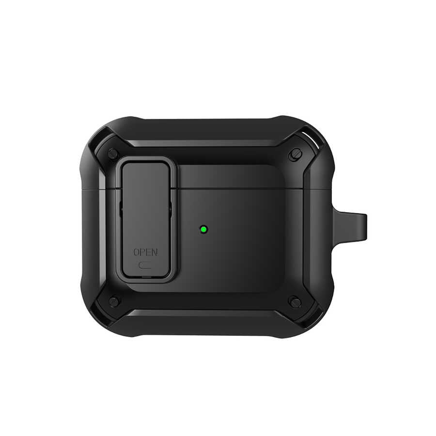 Apple Airpods 3.Nesil Kılıf Wiwu Mecha Kılıf Siyah-Yeşil